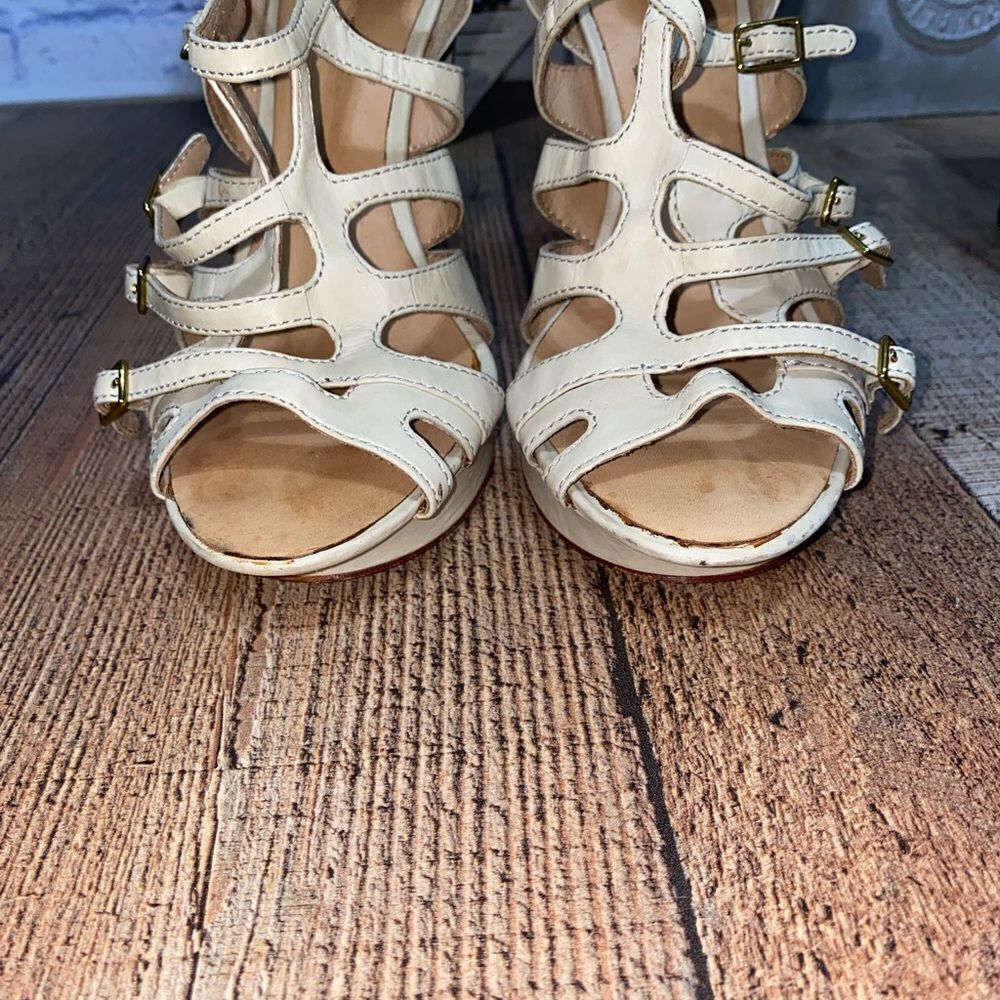 $325 L.A.M.B LAMB DAVIN Natural Leather Designer Fashion Strappy Pumps 10 - Picture 10 of 13
